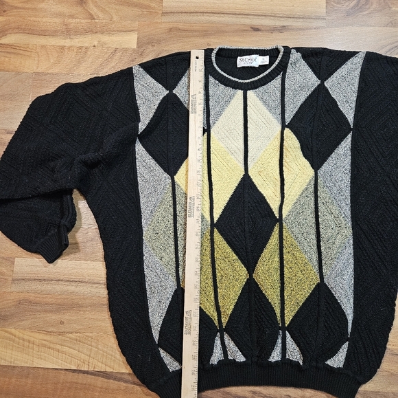 Vintage St. Croix Knits Men's Coogie-Style Geometric Sweater Cotton  XL - Picture 5 of 8